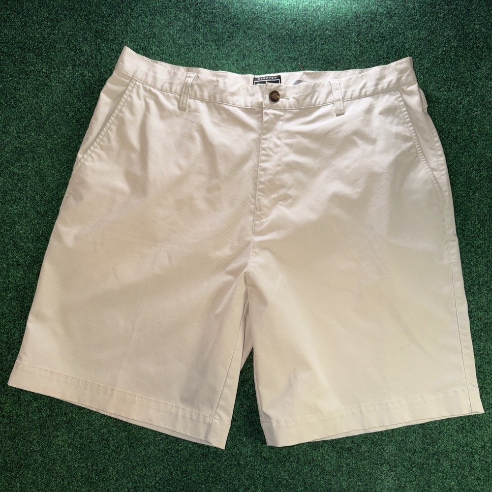 Adidas Stretch‎ Golf Shorts Men's Size 36 Khaki 9 Inseam